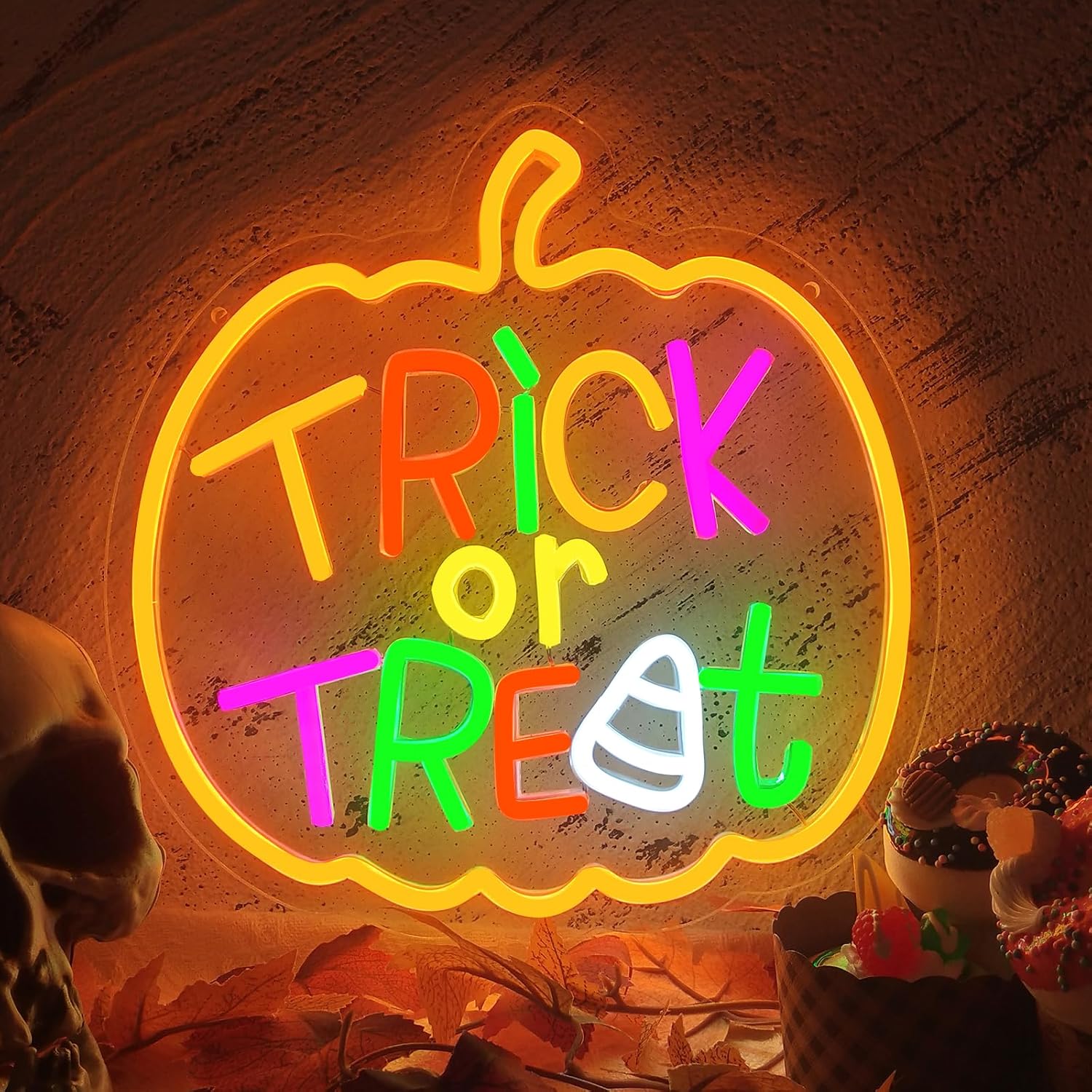 Home Decor Lighting Tricks - Trick or Treat Neon Sign with