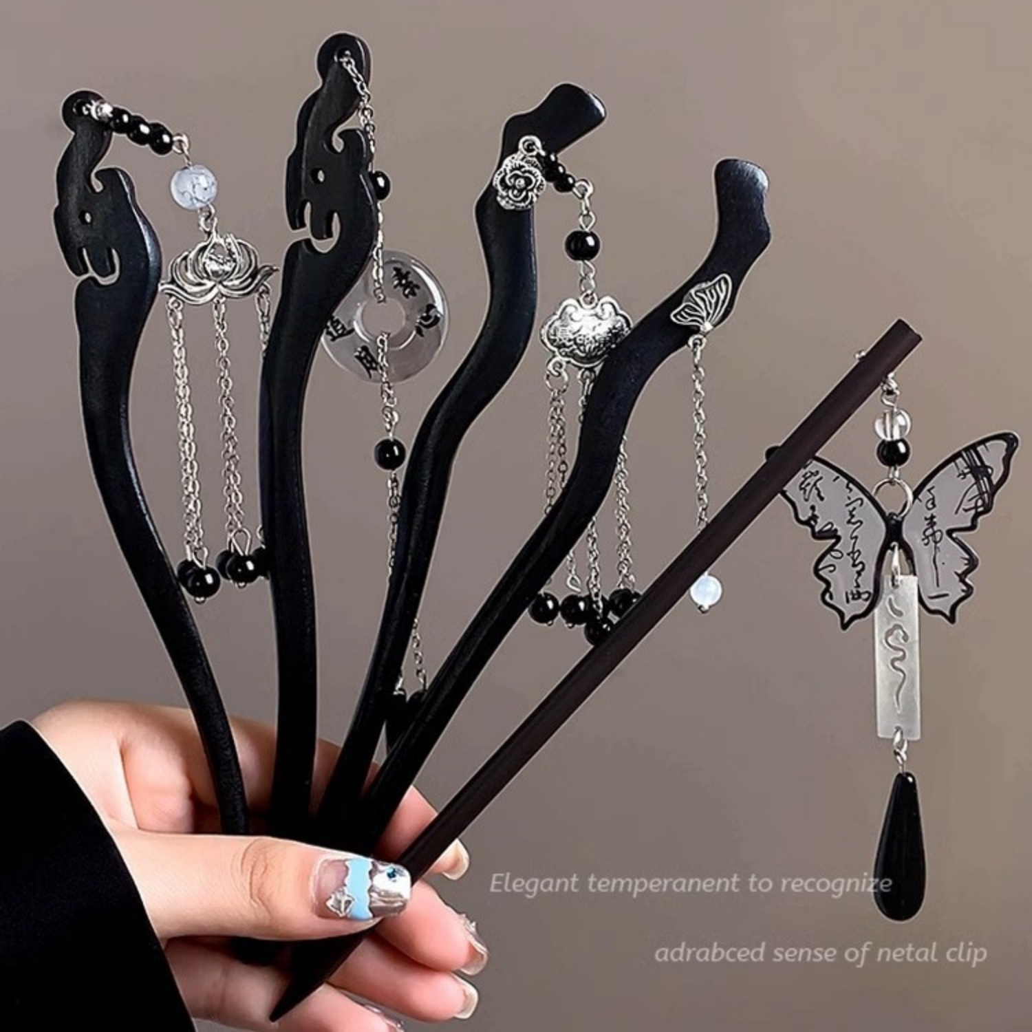 Vintage Lighting Decor - Light Luxury Wooden Tassel Hairpin For