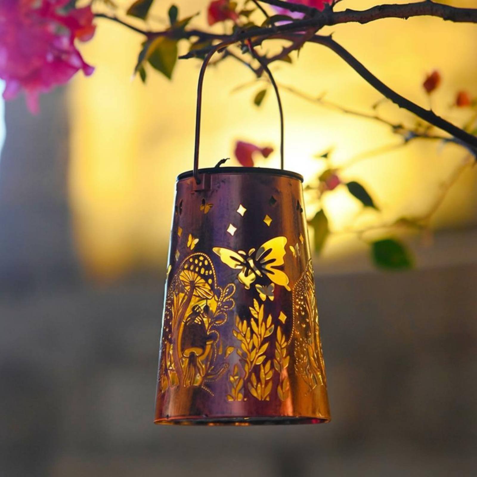 Lighting Decor Outdoor - Floral Garden Lantern Pattern Garden Luminary