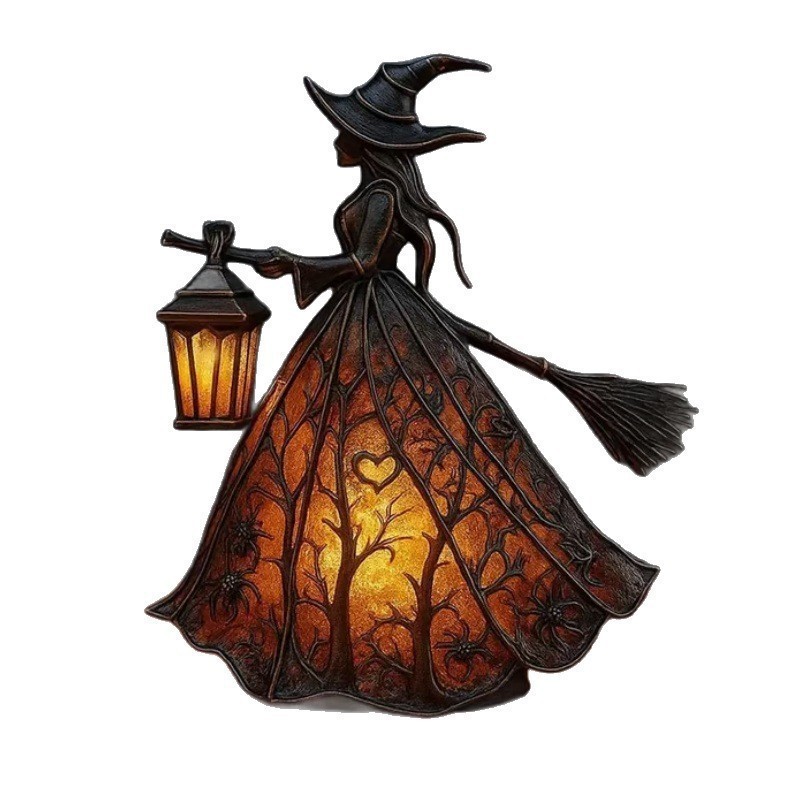 Lighting Table Decor - Witch Resin Tabletop Night Light with