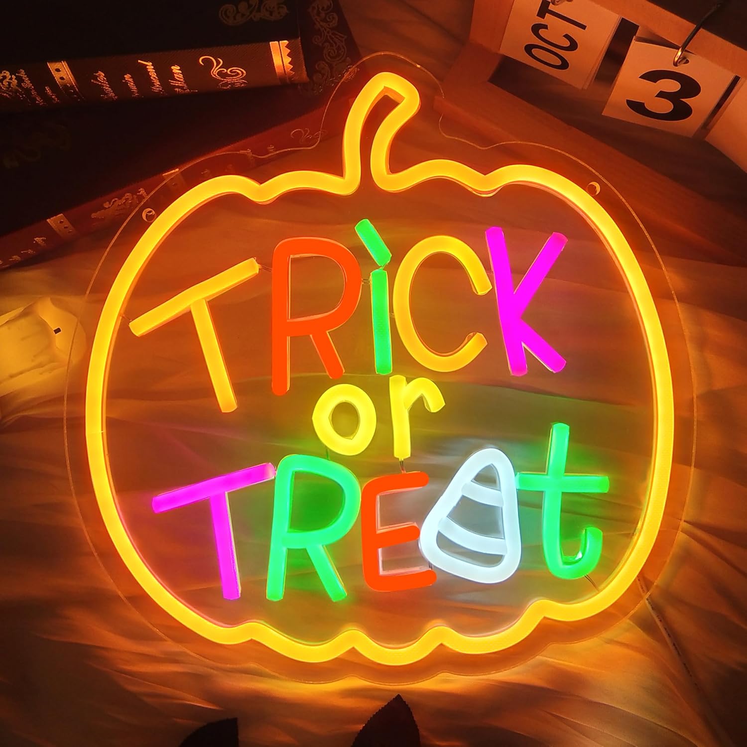Trick or Treat Neon Sign with  - огляд і ціна Home Decor Lighting Tricks