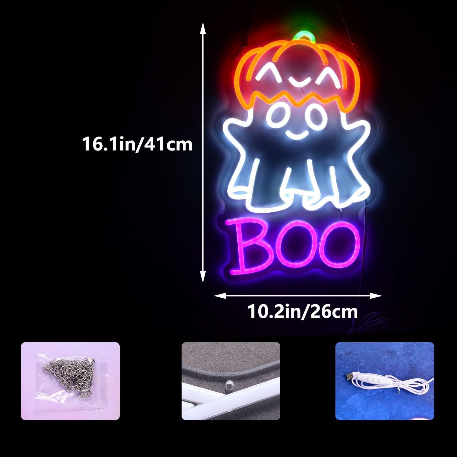 Cute Ghost Pumpkin Hat BOO LED - огляд і ціна Home Decor Lighting Tricks