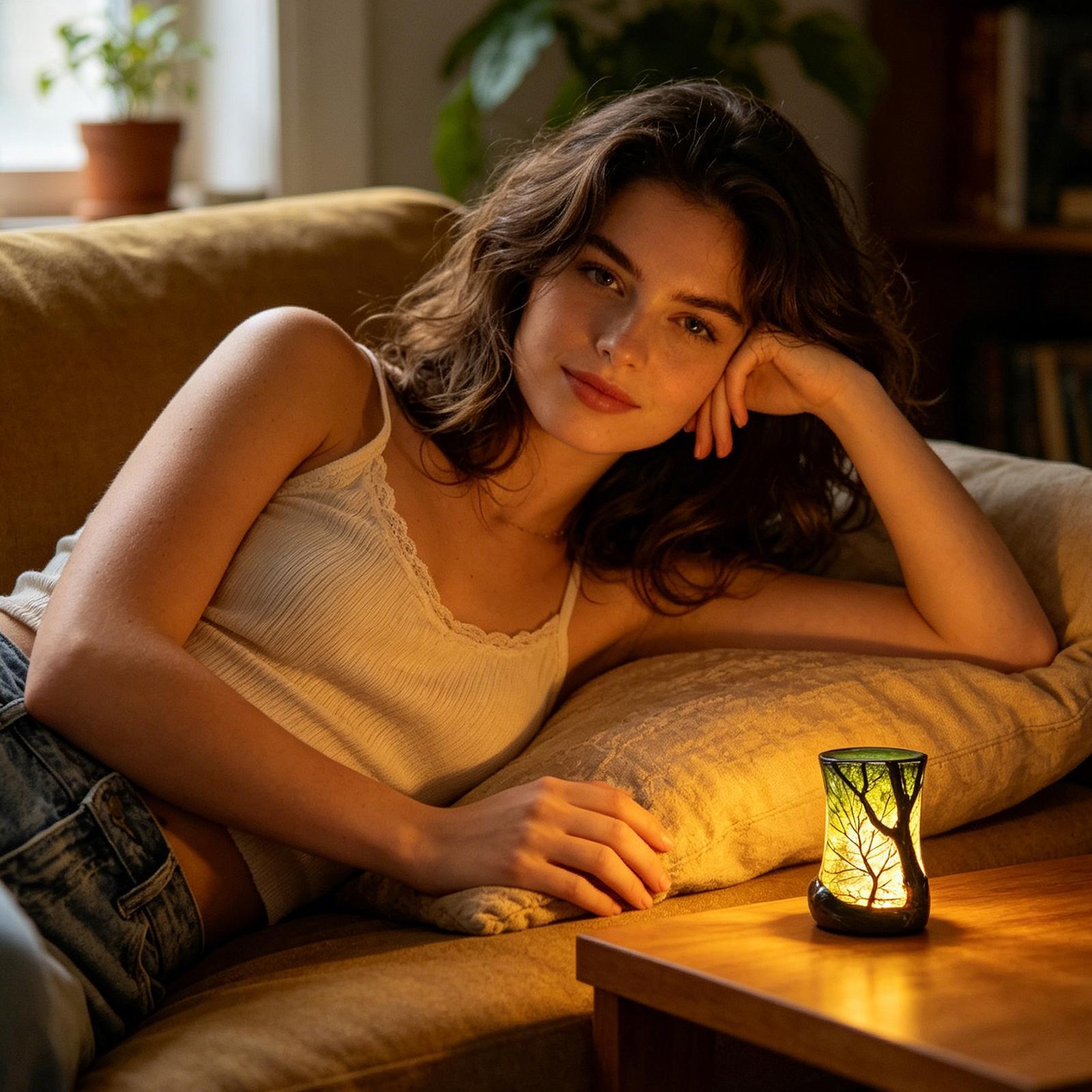 Bedside Table Lamp Forest Nigh - огляд і ціна Lighting Table Decor