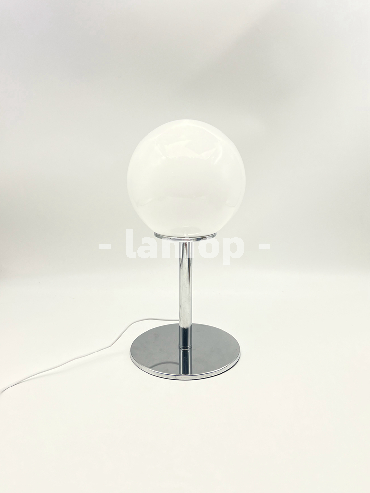 Milky White Solid Globe Chrome - огляд і ціна Lighting Table Decor