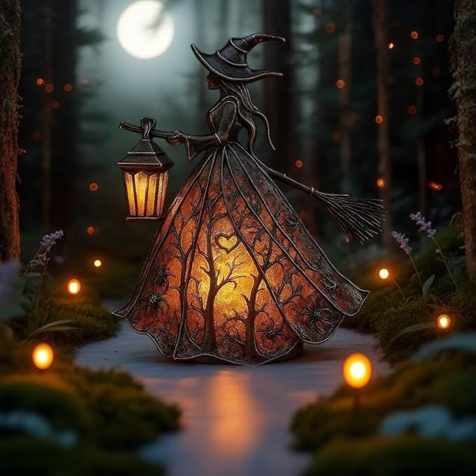 Witch Resin Tabletop Night Lig - огляд і ціна Lighting Table Decor