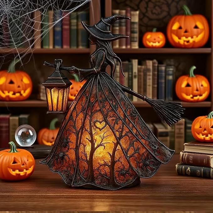 Witch Resin Tabletop Night Lig - огляд і ціна Lighting Table Decor