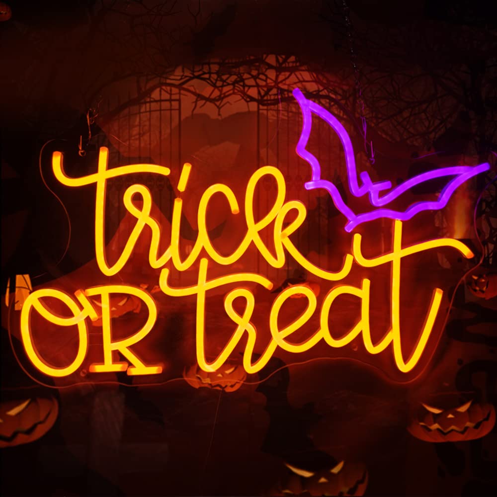 Trick or Treat Neon Sign Light - огляд і ціна Home Decor Lighting Tricks