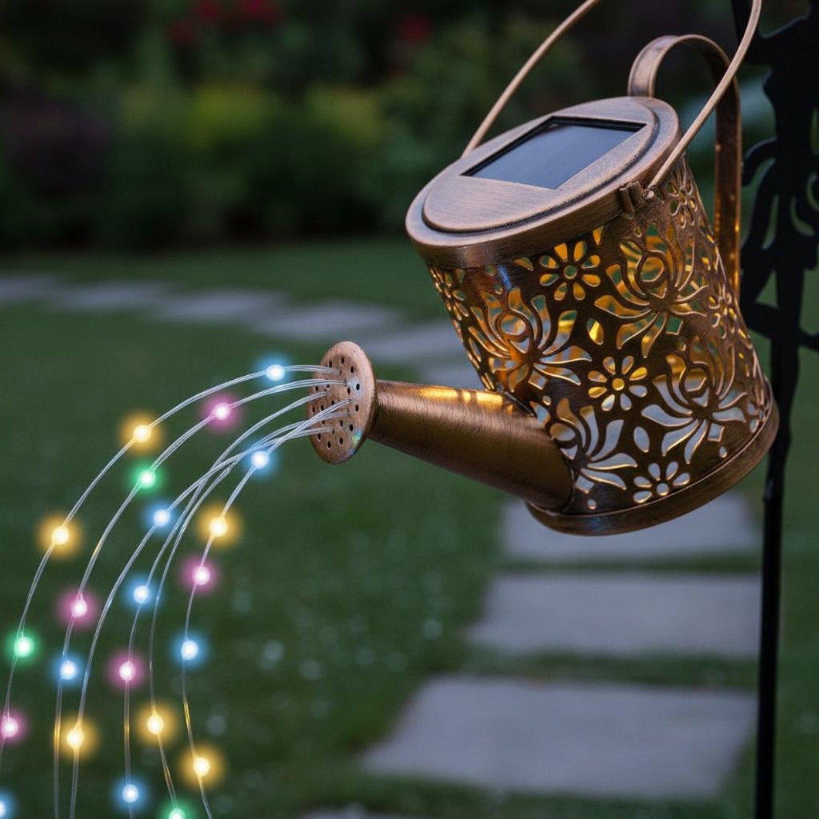 Solar Fairy Watering Can Light - огляд і ціна Yard Lighting Decor