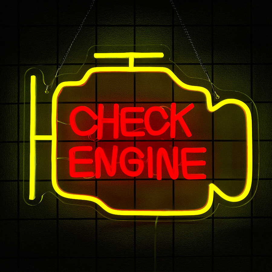 Check Engine Neon Sign For Wal - огляд і ціна Lighting Decor Store