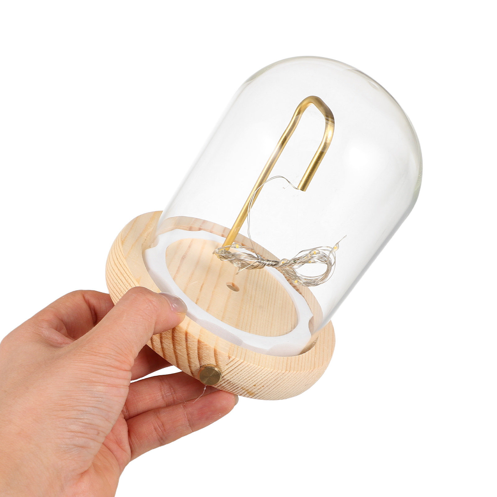 Glass Cloche Display Dome with - огляд і ціна Office Lighting Decor