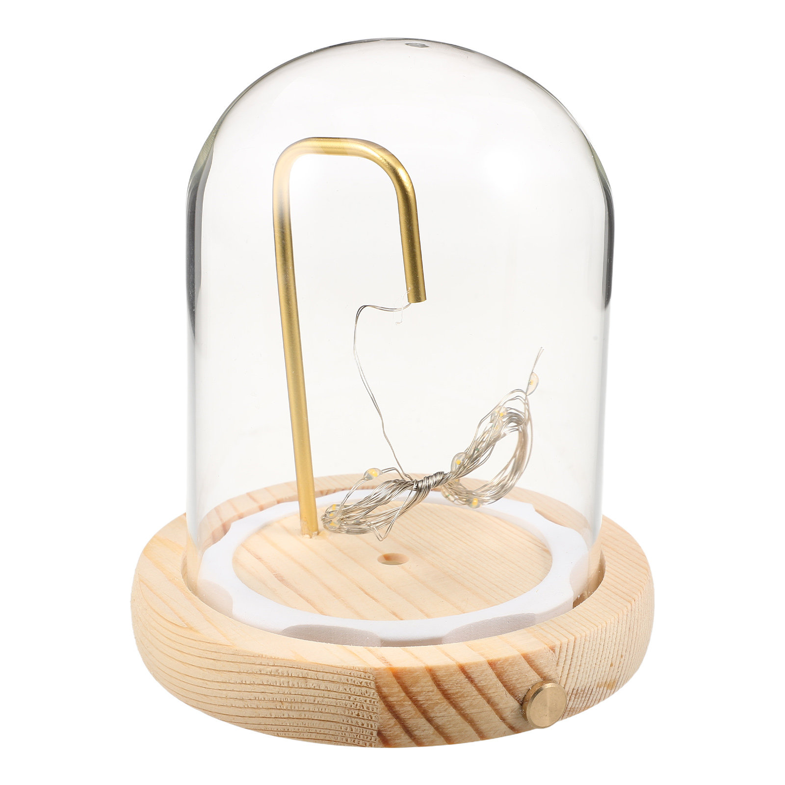 Glass Cloche Display Dome with - огляд і ціна Office Lighting Decor
