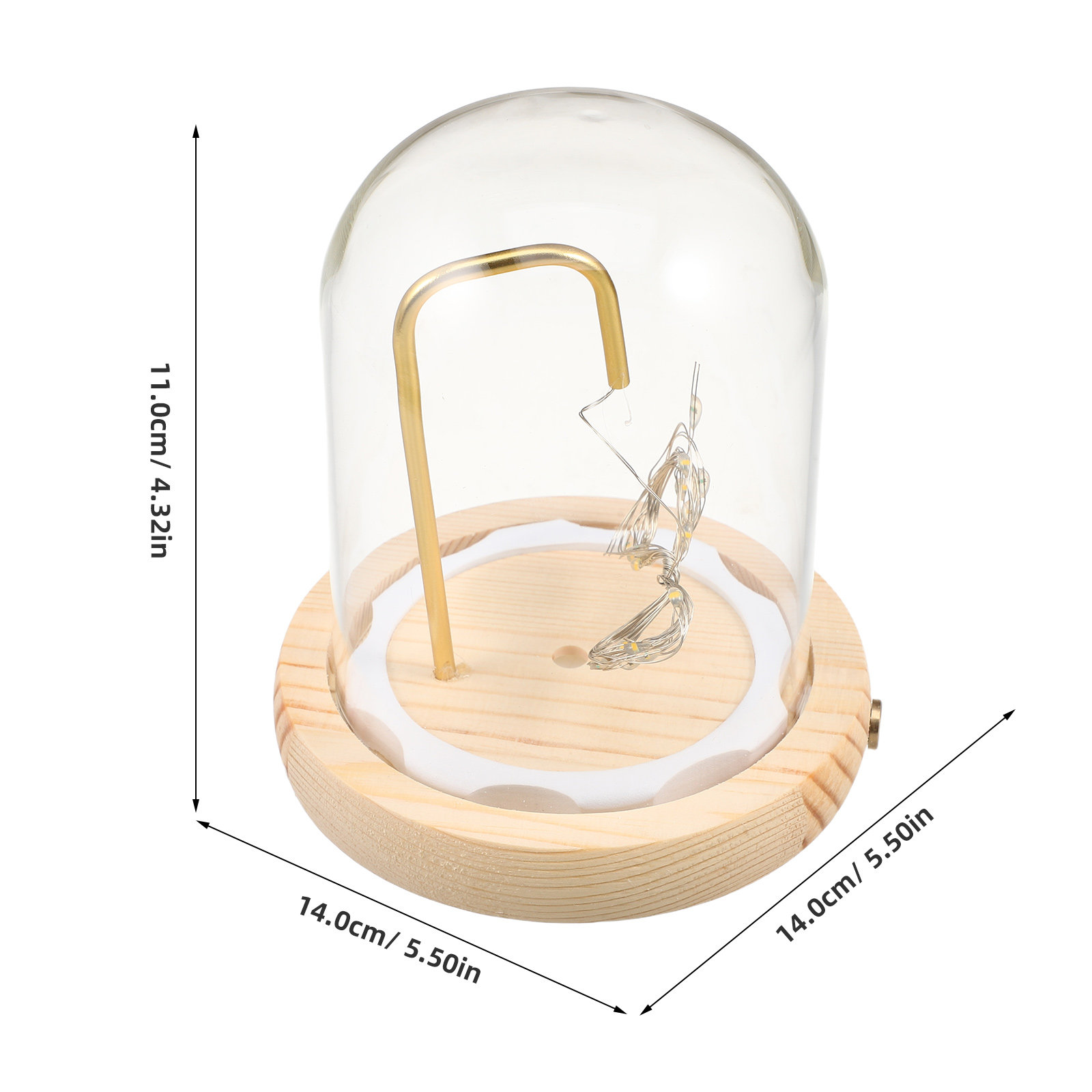 Glass Cloche Display Dome with - огляд і ціна Office Lighting Decor