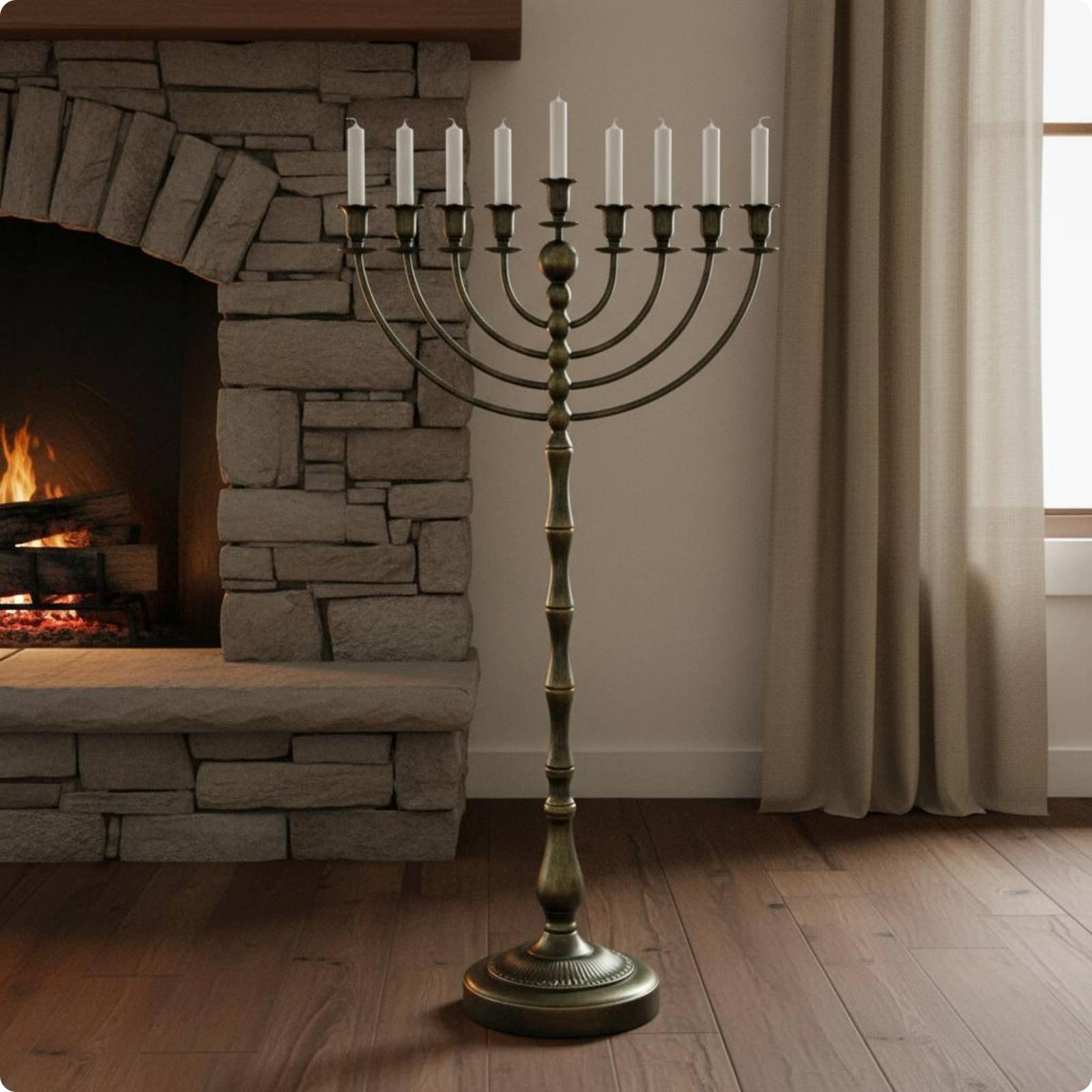 Antique Bronze Menorah Stand M - огляд і ціна Elegant Decor & Lighting Llc