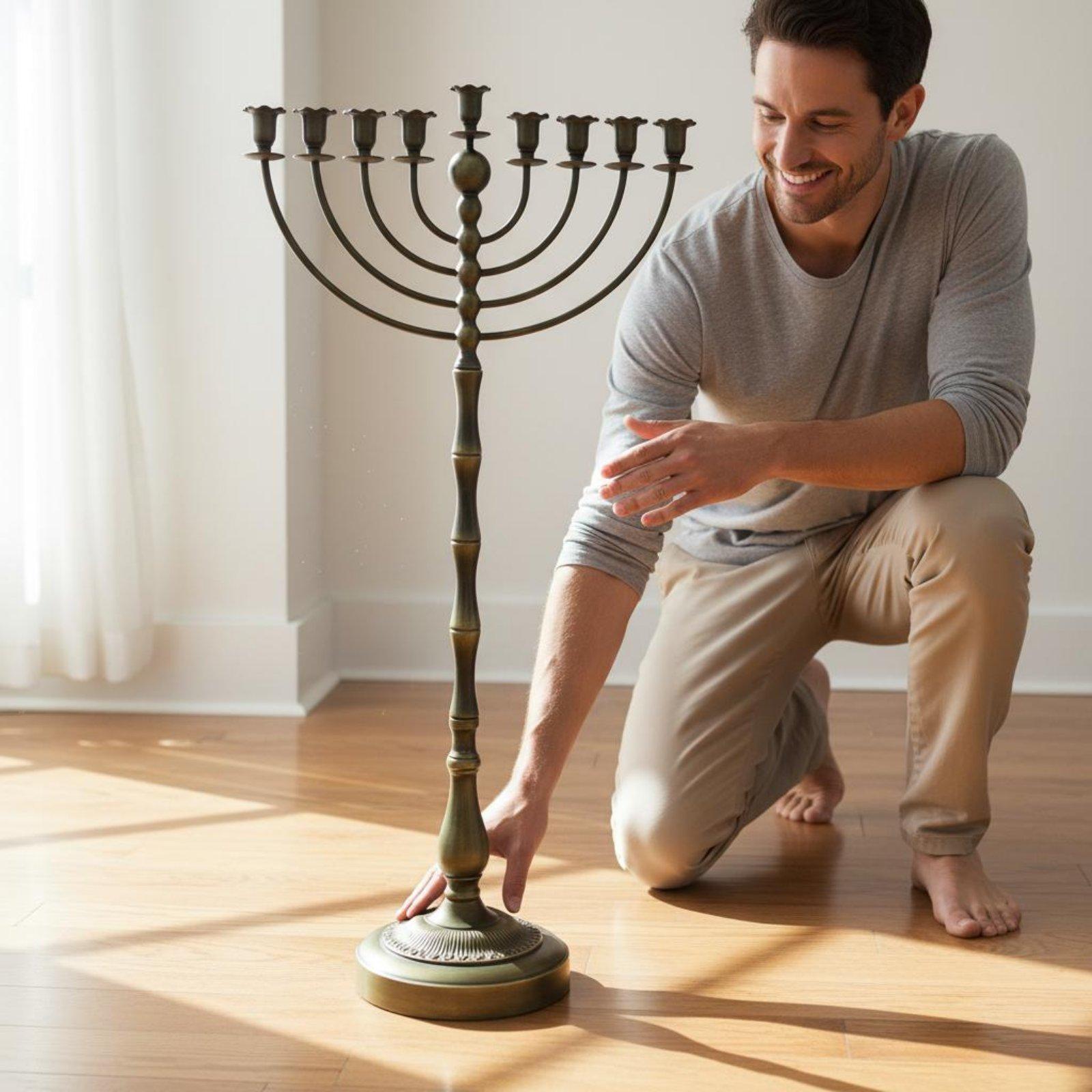 Antique Bronze Menorah Stand M - огляд і ціна Elegant Decor & Lighting Llc
