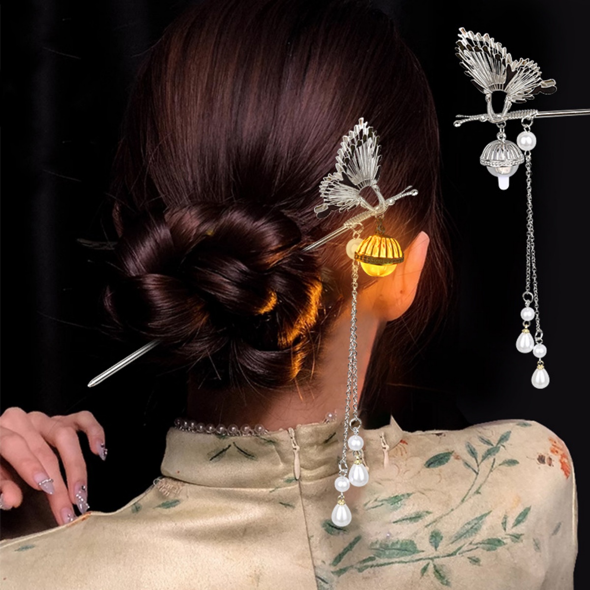 Luminous Flower Hairpin For Wo - огляд і ціна Vintage Lighting Decor