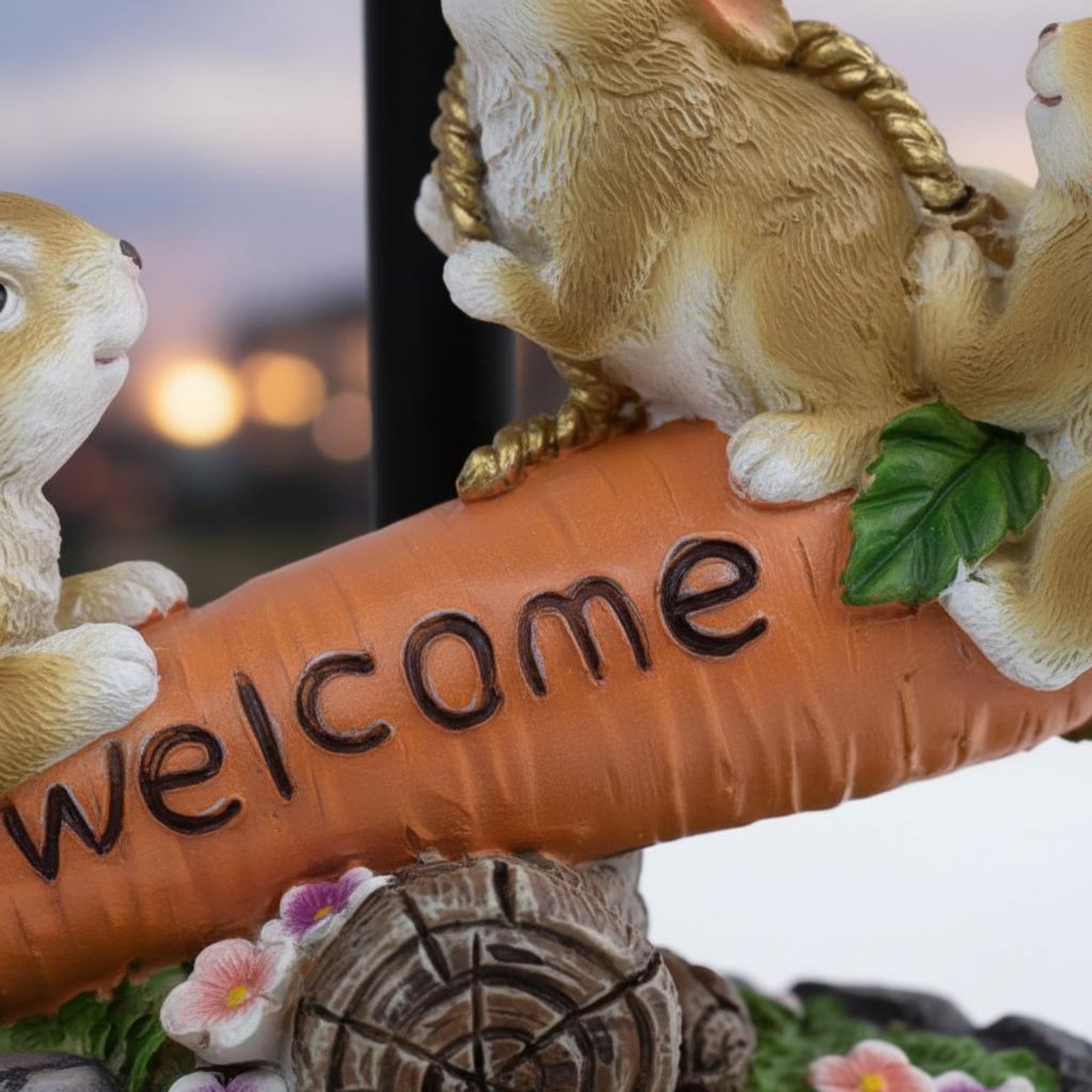 Solar Rabbit Statue Decorative - огляд і ціна Yard Lighting Decor