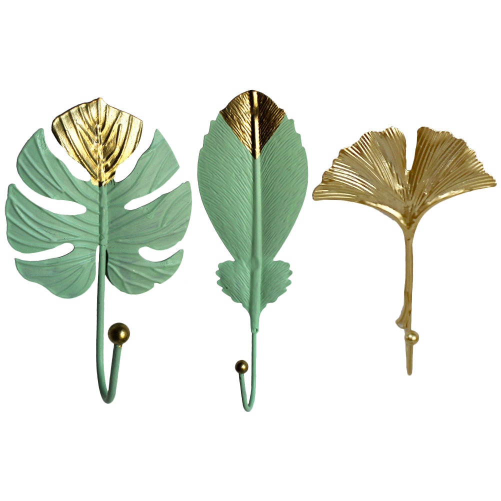 3Pcs Mini Leaf Shape Wall Hook - огляд і ціна Office Lighting Decor