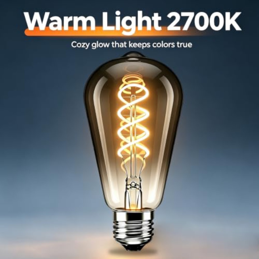 4 Pack ST64 LED Edison Bulbs 6 - огляд і ціна Vintage Lighting Decor