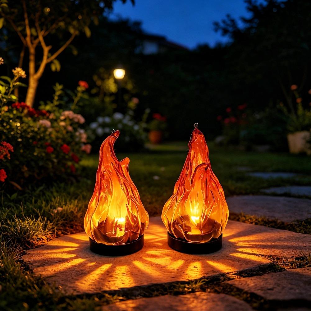 Solar Flame Hanging Lantern Li - огляд і ціна Yard Lighting Decor