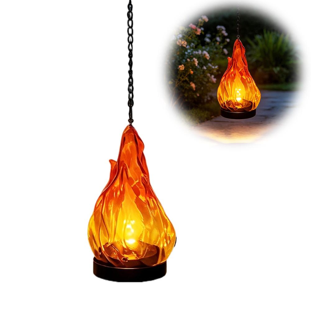 Solar Flame Hanging Lantern Li - огляд і ціна Yard Lighting Decor