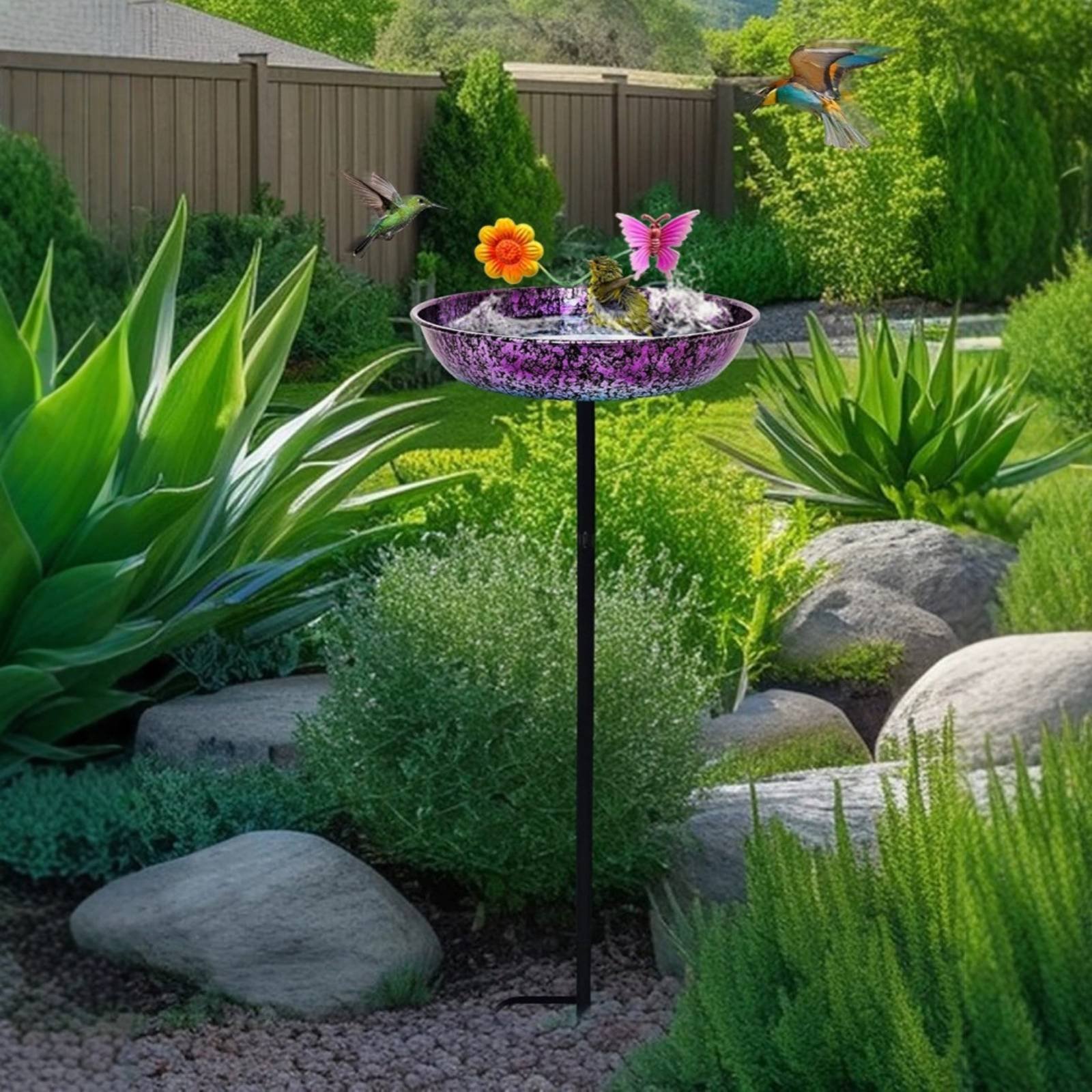 Metal Bird Bath Long-Lasting R - огляд і ціна Elegant Decor & Lighting Llc
