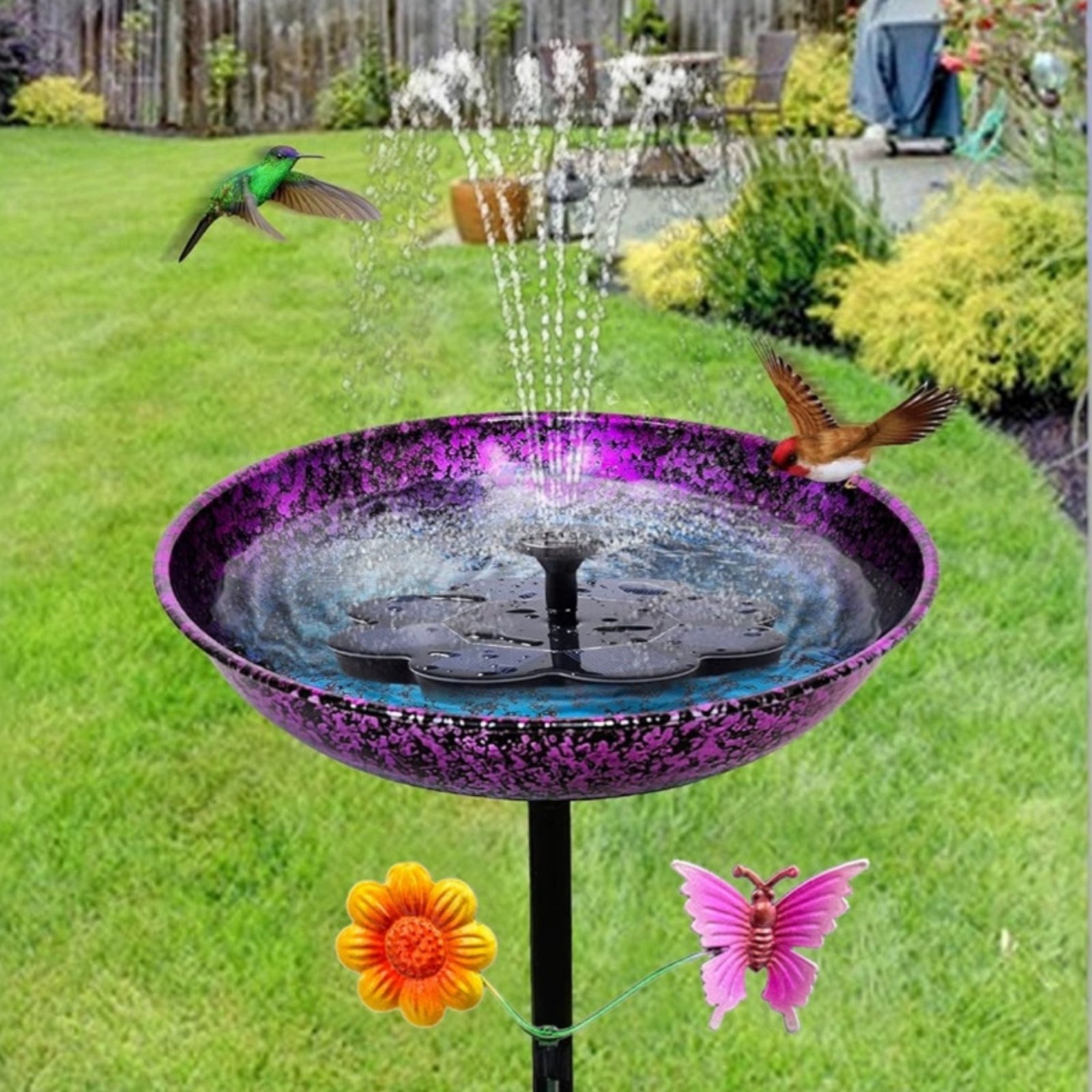 Metal Bird Bath Long-Lasting R - огляд і ціна Elegant Decor & Lighting Llc