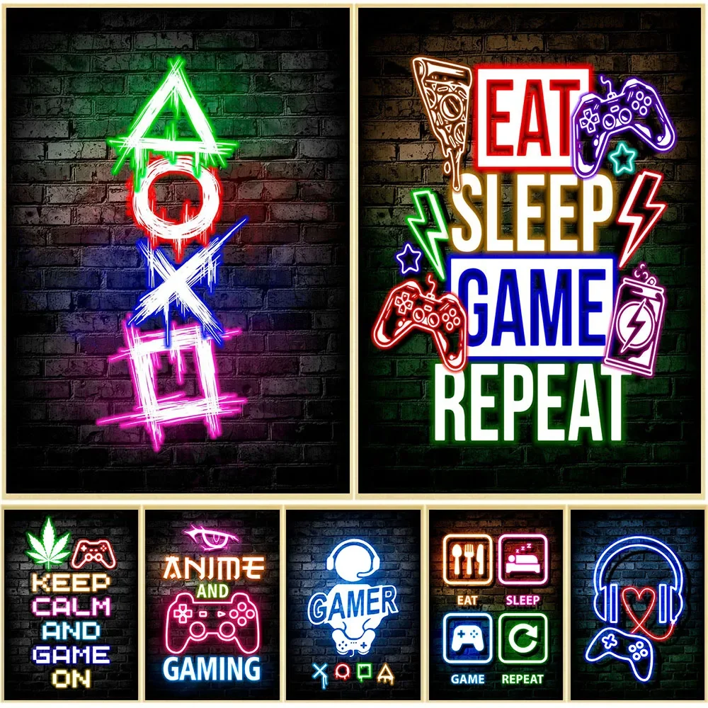 Gaming Neon Eat Sleep Game Rep - огляд і ціна Office Lighting Decor