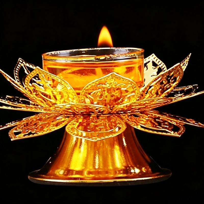 Tea Light Holder Gold Lotus De - огляд і ціна Vintage Lighting Decor