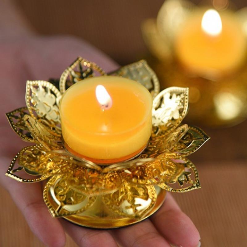 Tea Light Holder Gold Lotus De - огляд і ціна Vintage Lighting Decor