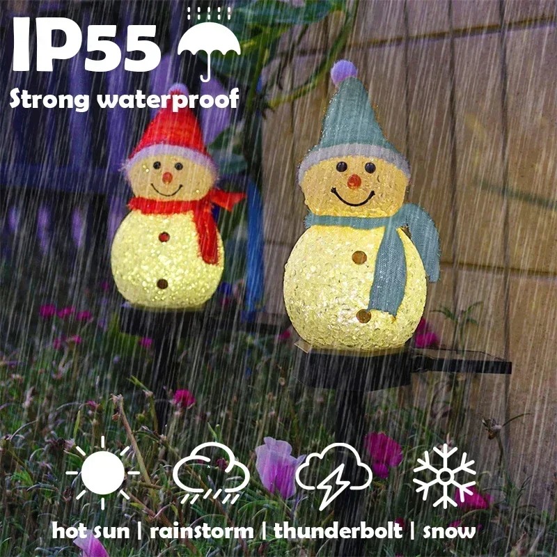 Christmas Snowman Solar Garden - огляд і ціна Yard Lighting Decor
