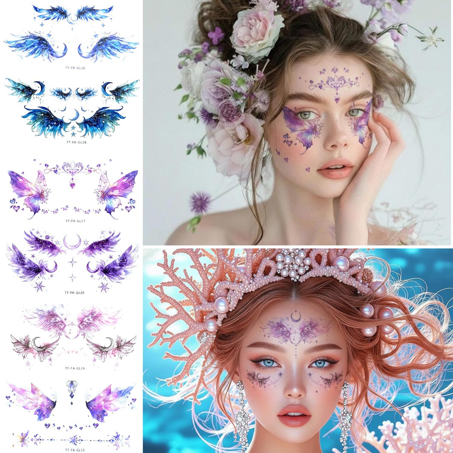 Glitter Angel Face Stickers Co - огляд і ціна Elegant Decor & Lighting Llc